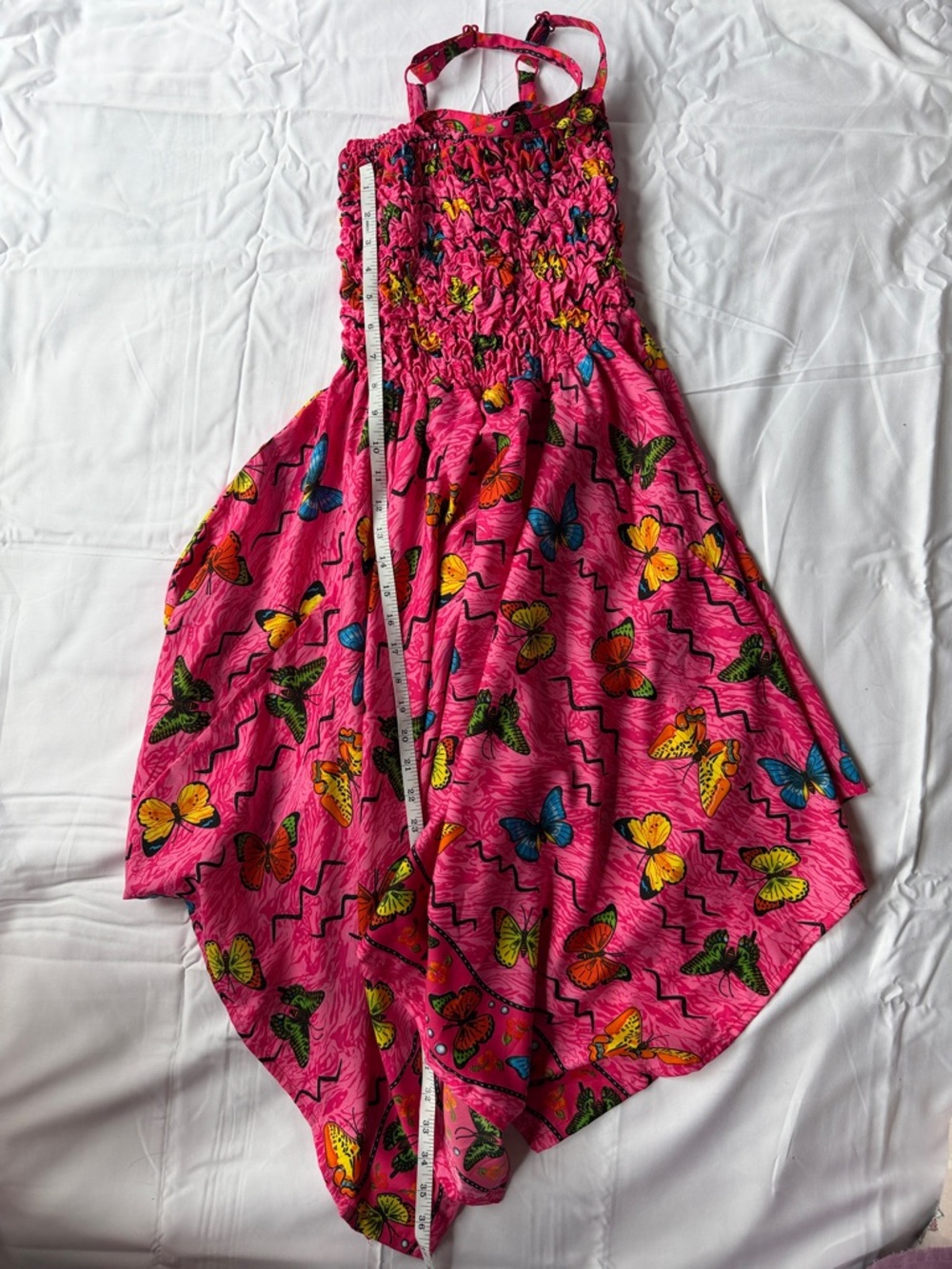 Bright Pink Butterfly Maxi Dress - Sleeveless Summer Style